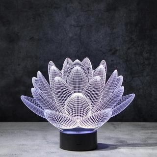 Интересный макет 3D-макет лампы-иллюзии в виде лотоса для лазерной резки