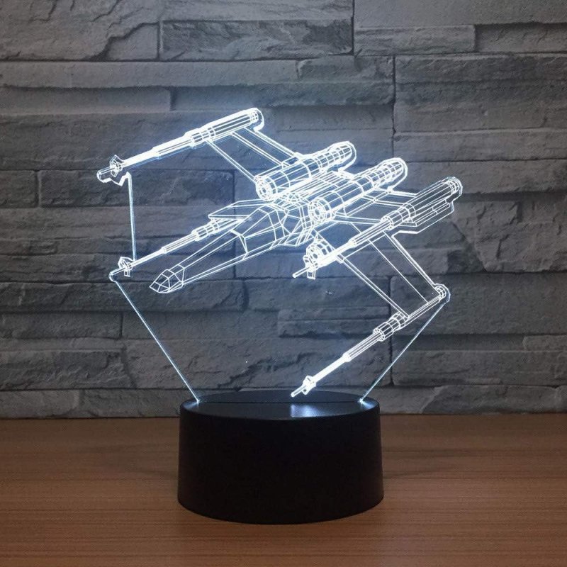 Макет 3D-макет лампы-иллюзии в виде X-wing из Звёздных войн для лазерной резки
