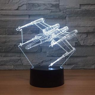 Интересный макет 3D-макет лампы-иллюзии в виде X-wing из Звёздных войн для лазерной резки