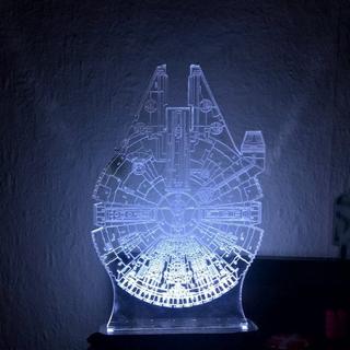 Интересный макет 3D-макет лампы-иллюзии в стиле Звёздных войн для лазерной резки вариант 1