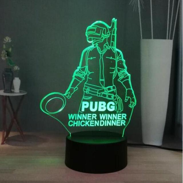 Макет 3D-макет лампы-иллюзии в стиле PUBG для лазерной резки Winner Winner Chicken Dinner — изображение 5
