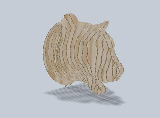 Макет 3D-макет леопарда для лазерной резки