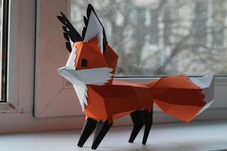 Интересный макет 3D-макет лисы для бумажной модели формата A4 300 мм по технологии пепакура