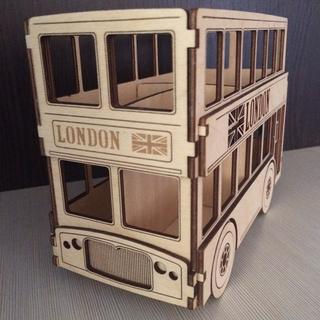 Интересный макет 3D-макет лондонского автобуса для лазерной резки