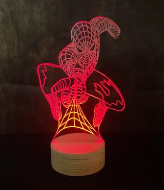 Интересный макет 3D-макет ночника в виде Человека-паука для лазерной резки