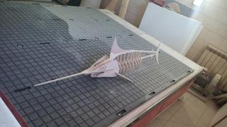 Интересный макет 3D-макет рыбы-меч для лазерной резки PDF-файл