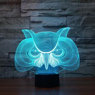 Интересный макет 3D-макет совы для лазерной резки акрисовый ночник-иллюзия для рабочего стола