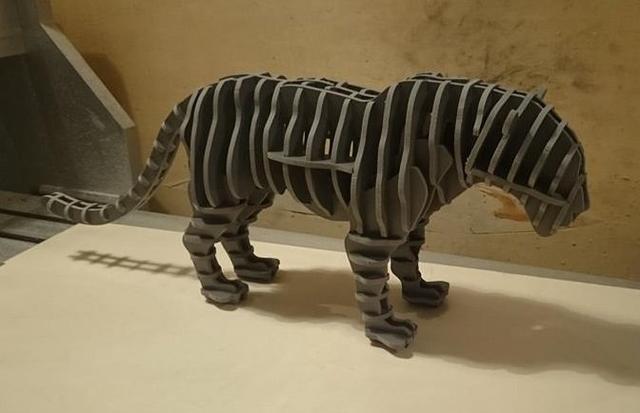 Макет 3D-макет тигра для лазерной резки формат dxf