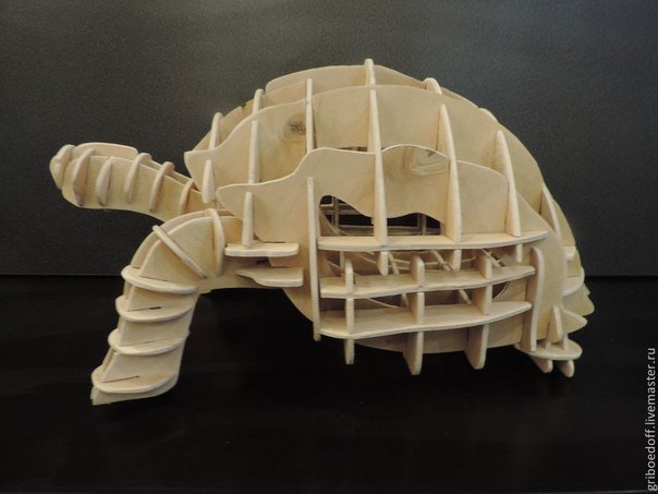 Макет 3D-макет черепахи для лазерной резки