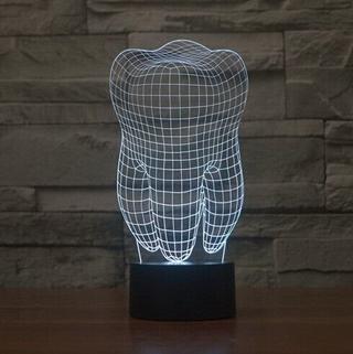 Интересный макет 3D-модель в виде зуба для лазерной резки