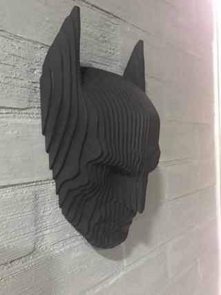 Интересный макет 3D-модель головы Бэтмена для лазерной резки