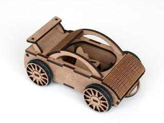 Интересный макет 3D-модель деревянного спортивного автомобиля для лазерной резки