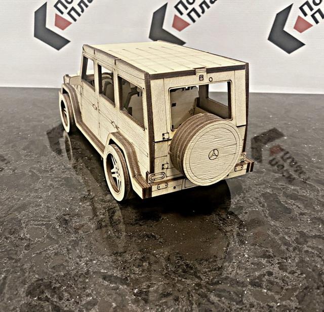 Макет 3D-модель деревянного Mercedes G-класса для лазерной резки — изображение 2