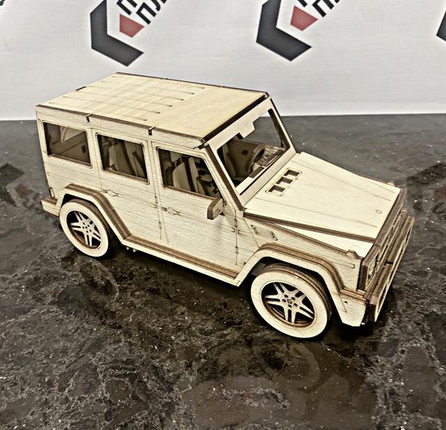 Макет 3D-модель деревянного Mercedes G-класса для лазерной резки — изображение 5