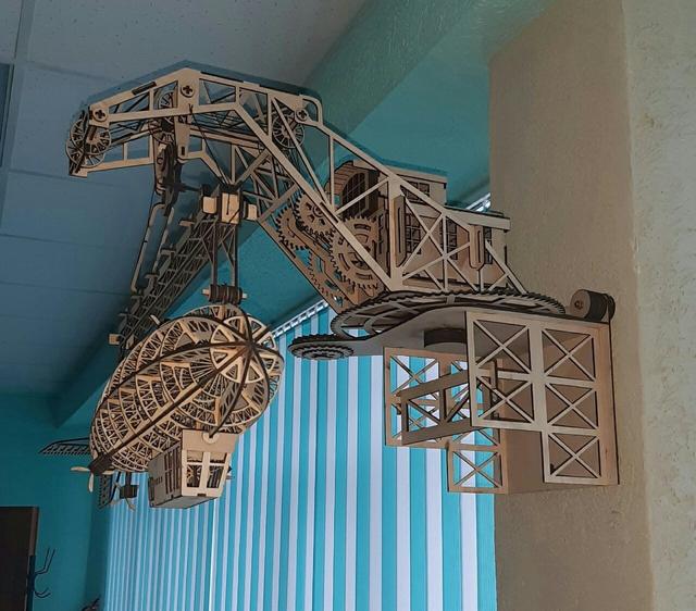 Макет 3D-модель дирижабля для лазерной резки макет для станка деревянная головоломка — изображение 2