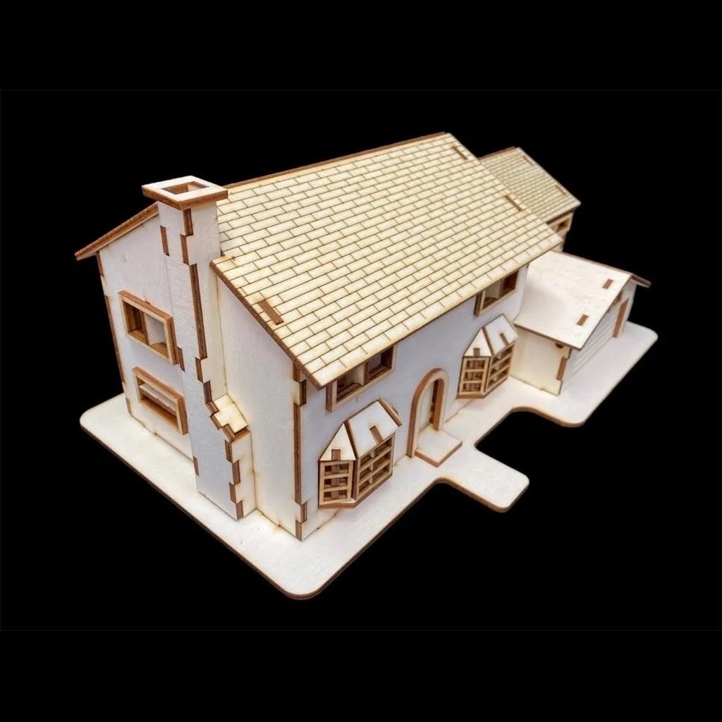 Макет 3D-модель дома Симпсонов для лазерной резки по дереву