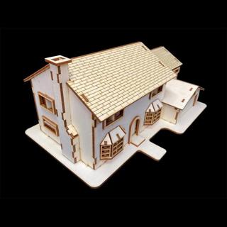 Интересный макет 3D-модель дома Симпсонов для лазерной резки по дереву