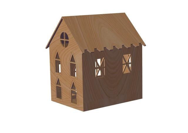 Макет 3D-модель дома для лазерной резки файл dxf — изображение 5