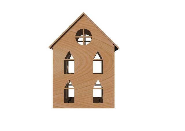 Макет 3D-модель дома для лазерной резки файл dxf — изображение 7