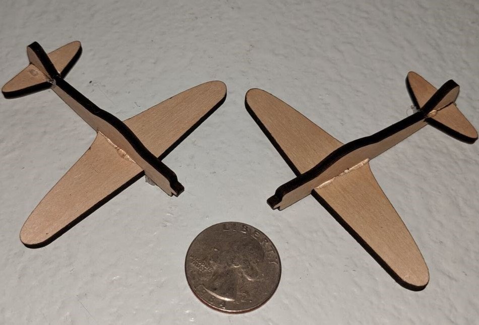 Макет 3D-модель истребителя Mitsubishi A6M Zero для лазерной резки формат DXF