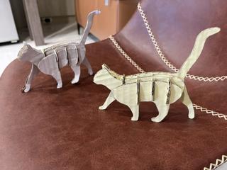 Интересный макет 3D-модель кота для лазерной резки из картона файл DXF