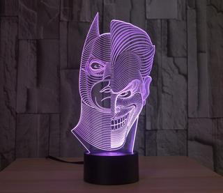 Интересный макет 3D-модель лампы в виде Джокера из Бэтмена для лазерной резки файл DXF