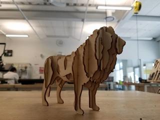 Интересный макет 3D-модель льва для лазерной резки PDF-файл