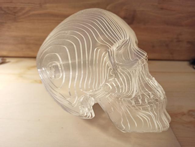 Макет 3D-модель черепа из акрила для лазерной резки — изображение 1