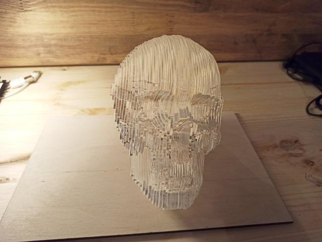 Макет 3D-модель черепа из акрила для лазерной резки — изображение 3