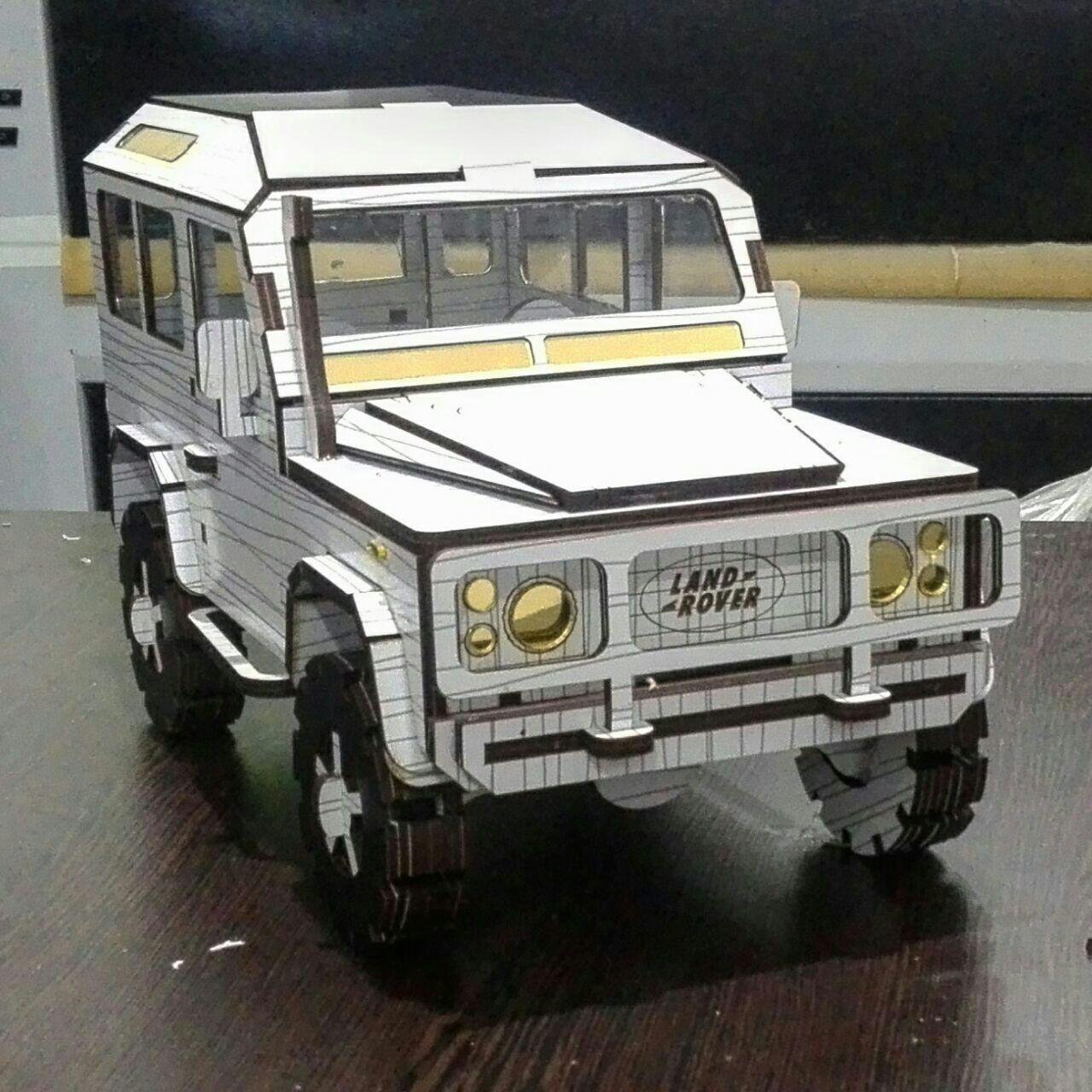 Макет 3D-модель Land Rover Defender для лазерной резки файл DXF