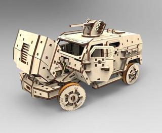 Интересный макет 3D-пазл Бронированный автомобиль для лазерной резки 3 мм