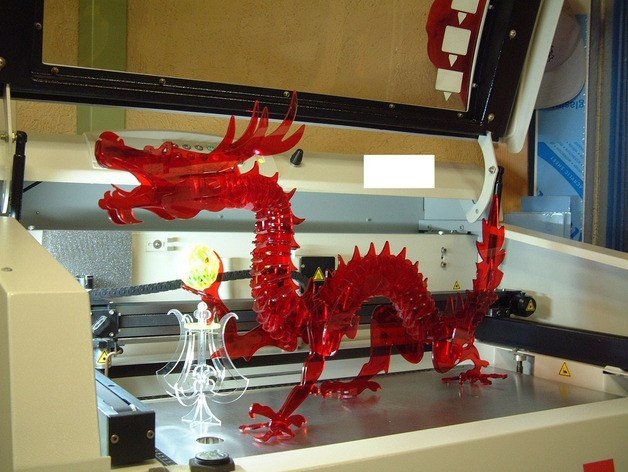 Макет 3D-пазл Дракон для лазерной резки