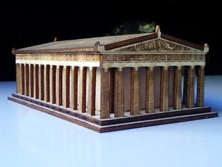 Интересный макет 3D-пазл Парфенон макет для векторной графики