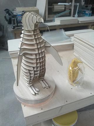 Интересный макет 3D-пазл Пингвин для лазерной резки файл DXF