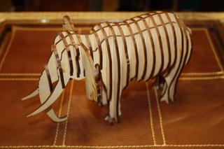 Интересный макет 3D-пазл Слон для лазерной резки файл DXF
