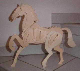 Интересный макет 3D-пазл в виде лошади для лазерной резки файл DXF