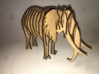 Интересный макет 3D-пазл в виде слона для лазерной резки по дереву 3 мм
