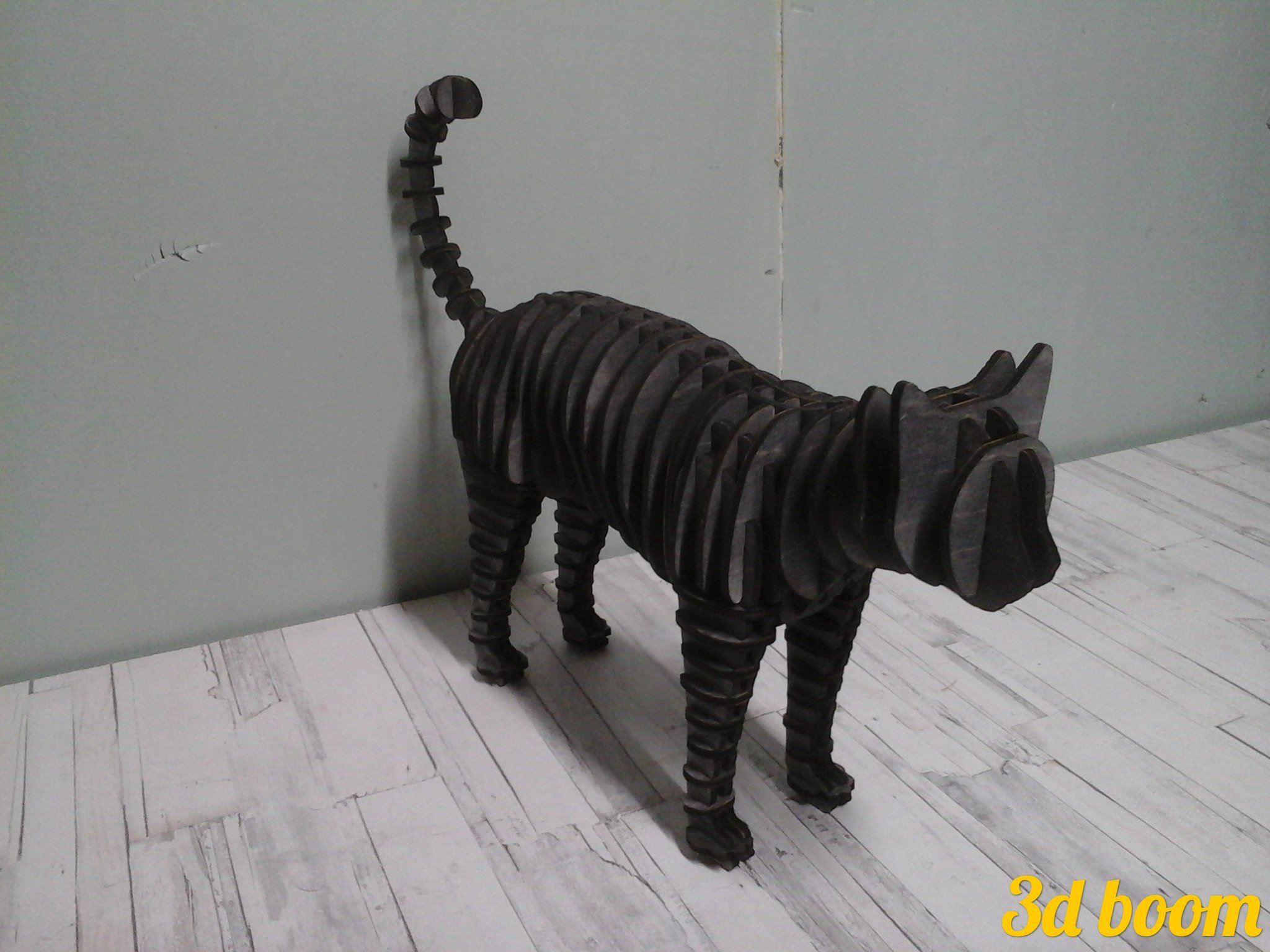 Макет 3D-пазл в виде стоящей кошки макет для лазерной резки 4 мм
