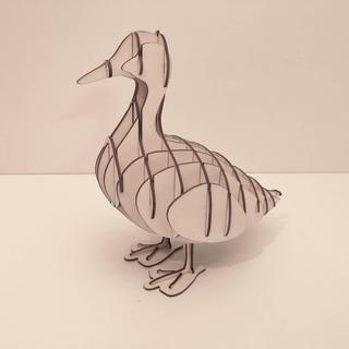 Интересный макет 3D-пазл в виде уточки для лазерной резки по дереву