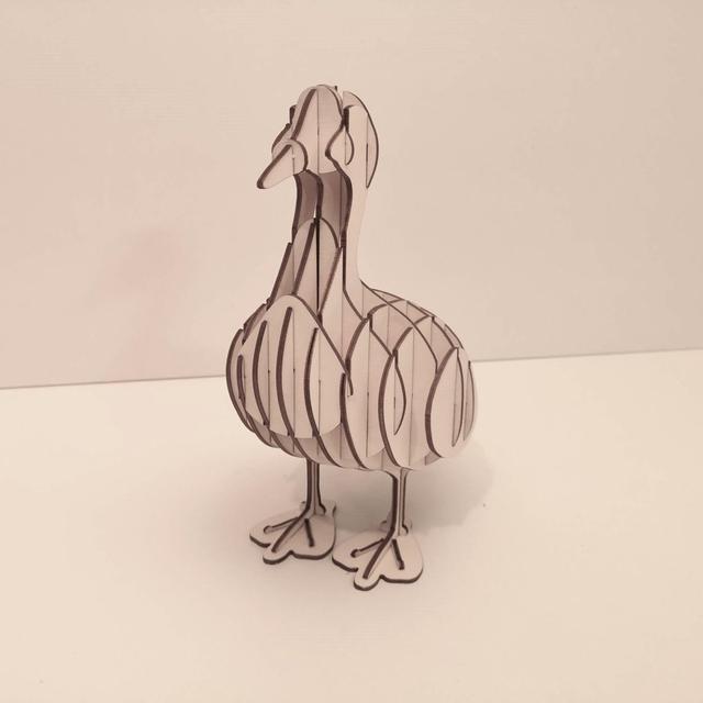 Макет 3D-пазл в виде уточки для лазерной резки по дереву — изображение 2