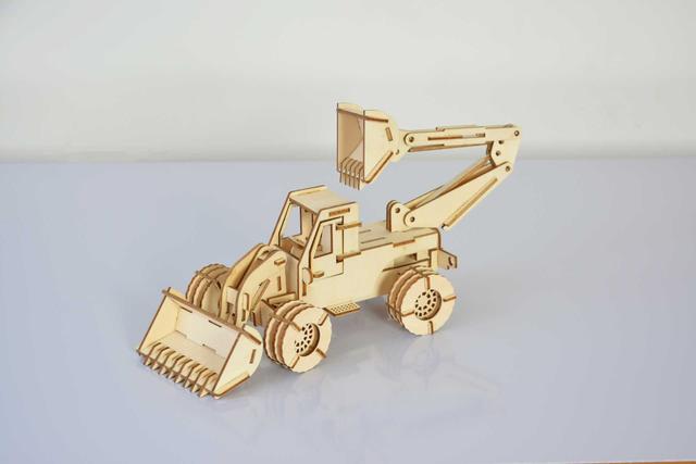 Макет 3D-пазл в виде экскаватора для лазерной резки — изображение 1
