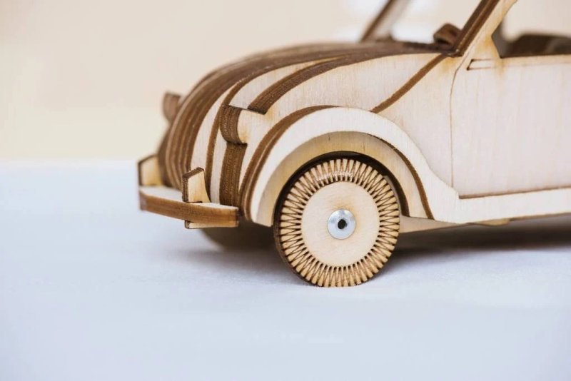 Макет 3D-пазл в виде Citroen 2CV макет для лазерной резки формат DXF