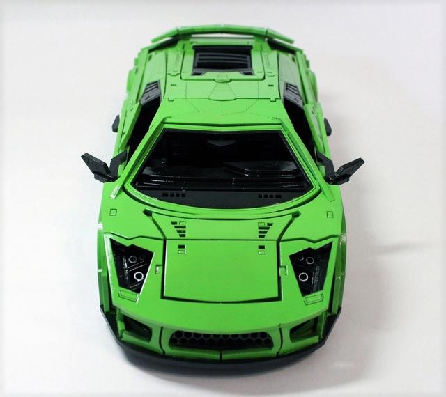 Макет 3D-пазл в виде Lamborghini для лазерной резки файл PDF — изображение 3