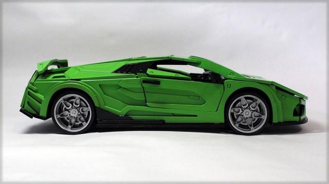 Макет 3D-пазл в виде Lamborghini для лазерной резки файл PDF