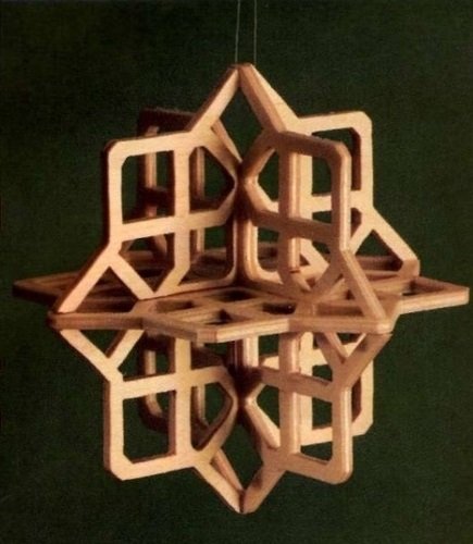 Макет 3D-пазл из снежинок макет для лазерной резки