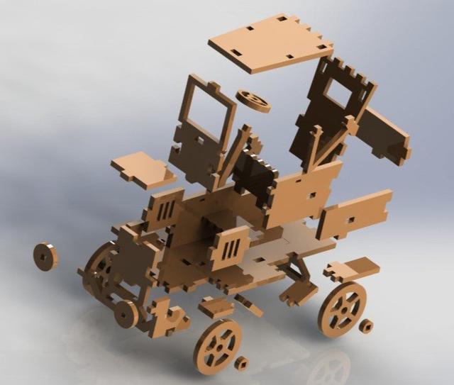 Макет 3D-пазл модели Ford Model A 1931 года чертёж для лазерной резки в формате DXF — изображение 1