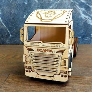 Интересный макет 3D-пазл по образу Scania R580 для лазерной резки