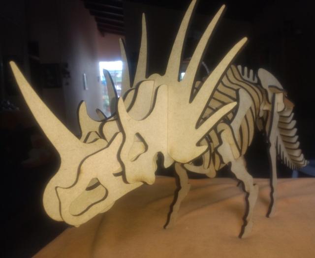 Макет 3D-пазл стиракозавр динозавр для лазерной резки файл DXF — изображение 4