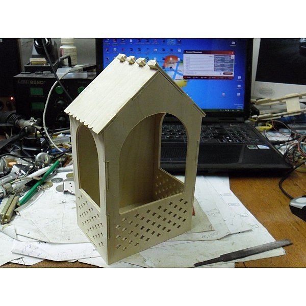Макет 3D-пазл-кормушка для птиц макет для станка формат DXF