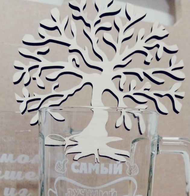 Макет Celtic tree of life decoration чертёж для ЧПУ для лазерной резки